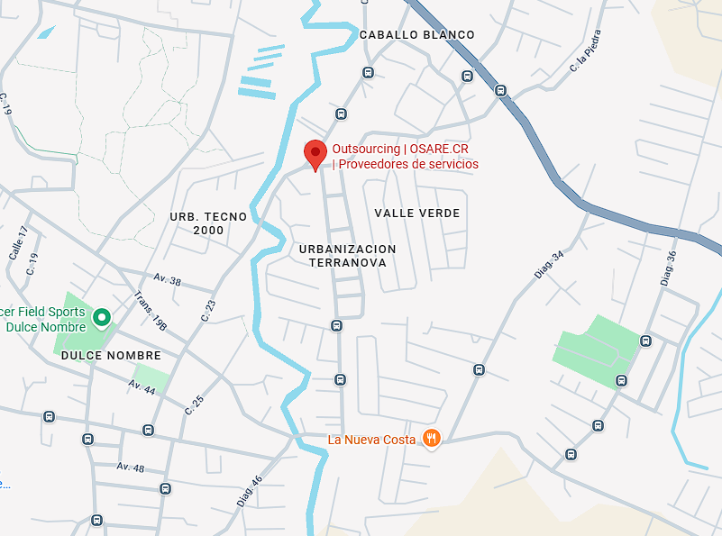 Vista previa de ubicación de OSARE en Cartago